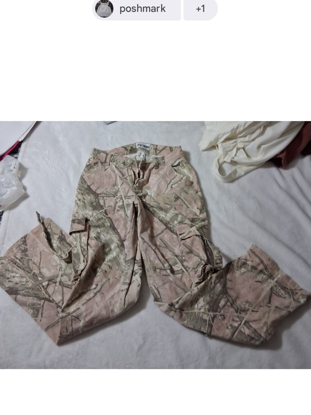 Disclosure Pink Camo Cargo Pants Size S/27 Y2k Style